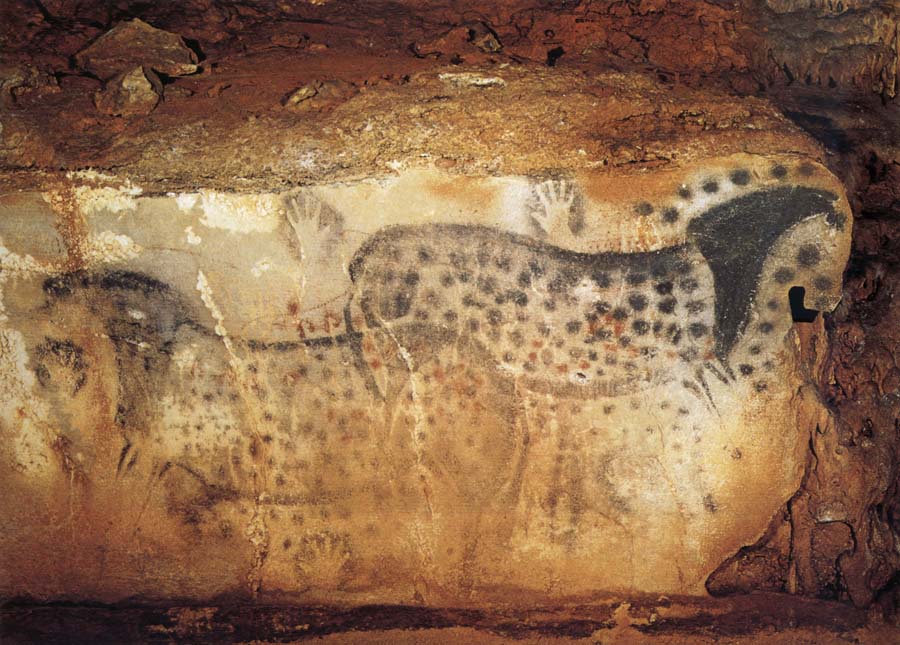 Hollow painting, gefleckte horses